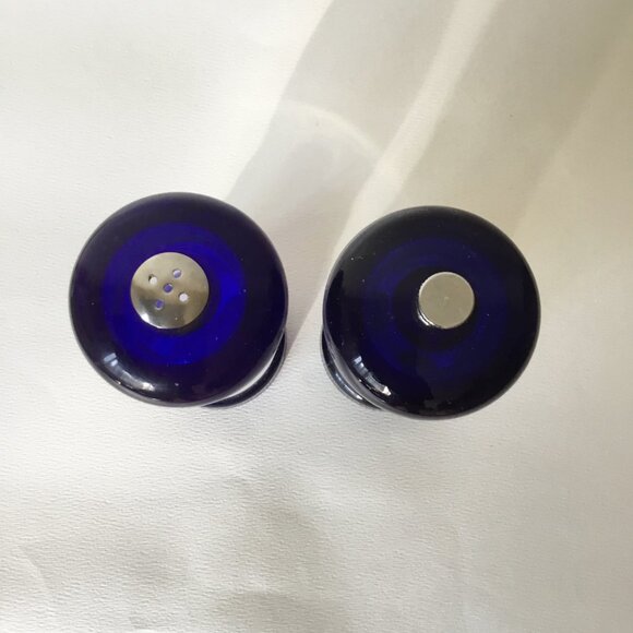 Olde Thompson Blue & Clear Lucite Plastic Acrylic Salt & Pepper Grinder Mill Set - Picture 5 of 9